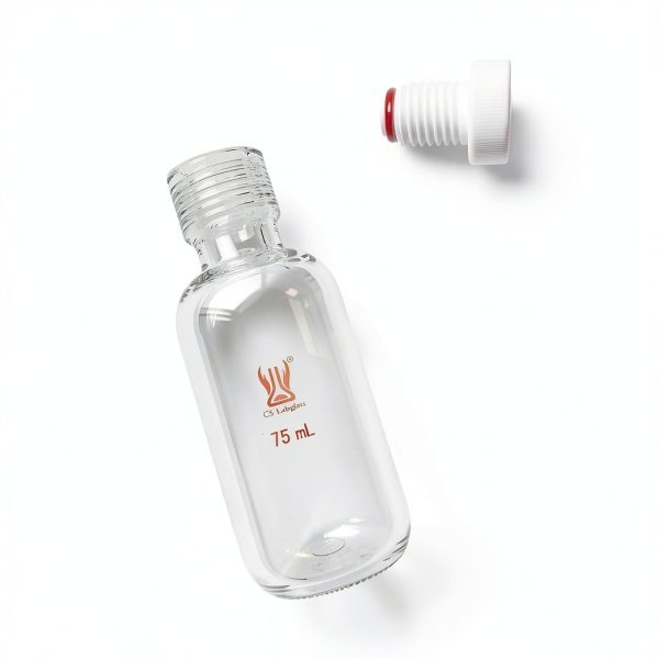 75ml Heavy Wall Pressure Vessel by CS Labglass Borosilicate Flask-3