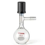 Glass Schlenk Flask 50ml Borosilicate 0-4mm Vacuum Valve ADAMAS BETA-0