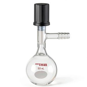 Glass Schlenk Flask 50ml Borosilicate 0-4mm Vacuum Valve ADAMAS BETA-0