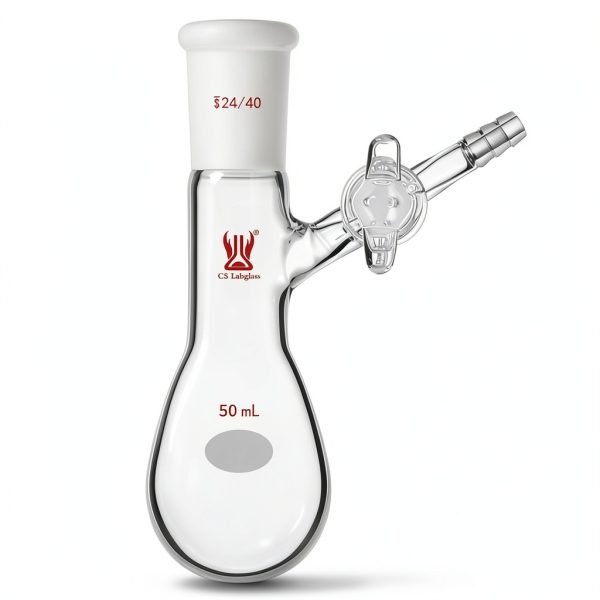 Schlenk Reaction Flask 50ml 24/40 Joint – CS Labglass Borosilicate-0
