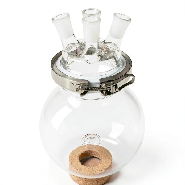 5000ML 4-Neck Reaction Flask by NANSHIN 5L Borosilicate Glass Reactor-0