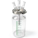 5000mL 24/40 Three-Neck Glass Cylinder Reactor NANSHIN 5L Flask-0