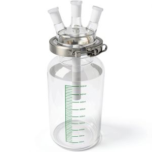 5000mL 24/40 Three-Neck Glass Cylinder Reactor NANSHIN 5L Flask-0
