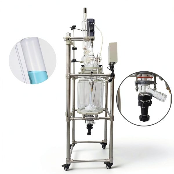 TECHTONGDA 20L Jacketed Reactor Double‑Layer Glass Digital Display-3