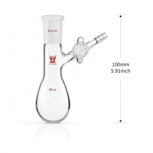 Schlenk Reaction Flask 50ml 24/40 Joint – CS Labglass Borosilicate-1