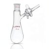 Laboy 25mL Schlenk Flask – Pear‑Shaped with 14/20 Joint, Stopcock-0