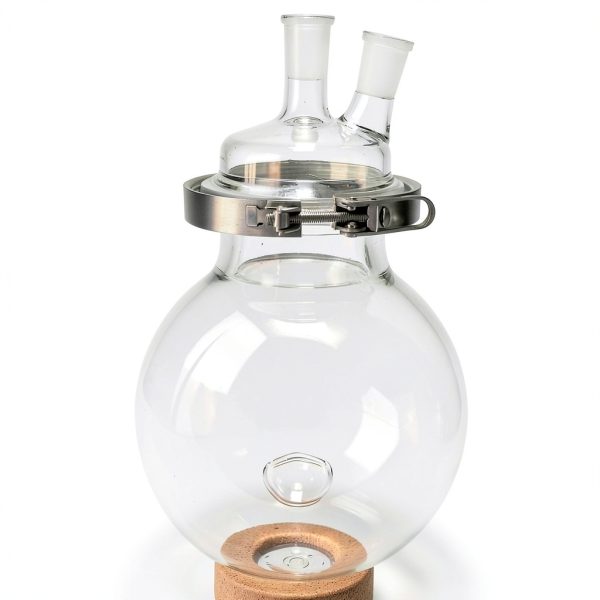 5000ML 2-Neck Reaction Flask NANSHIN 5L Borosilicate Glass Easy Clamp-0