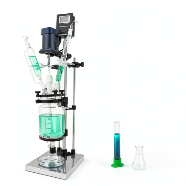 Jacketed Reactor 3L njxbrek Glass Reactor with Digital Double‑Layer-1