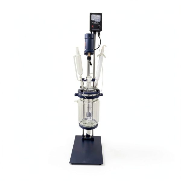 TECHTONGDA 5L Glass Reactor 110V Double Layer Reaction Vessel, Laboratory Jacketed Reactor, Adjustable Speed 0-600 RPM-5